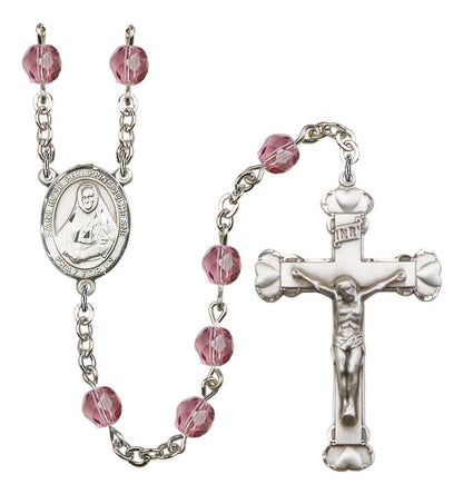 St Rose Philippine Duchesne Rosary - 6MM Fire Polished Beads 8371SS