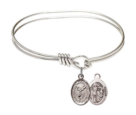 St Sebastian - Cheerleading Eye Hook Bangle Bracelet - Sterling Silver Charm 9170SS