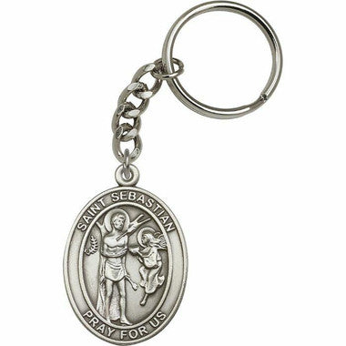St. Sebastian Keychain - Silver Finish