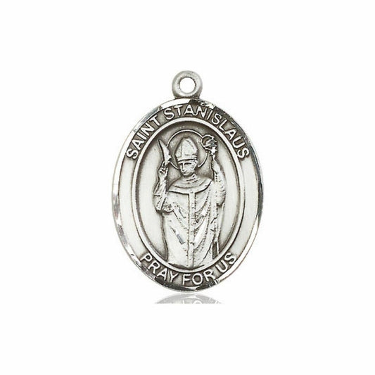 St Stanislaus Medal - Sterling Silver Oval Pendant 3 Sizes