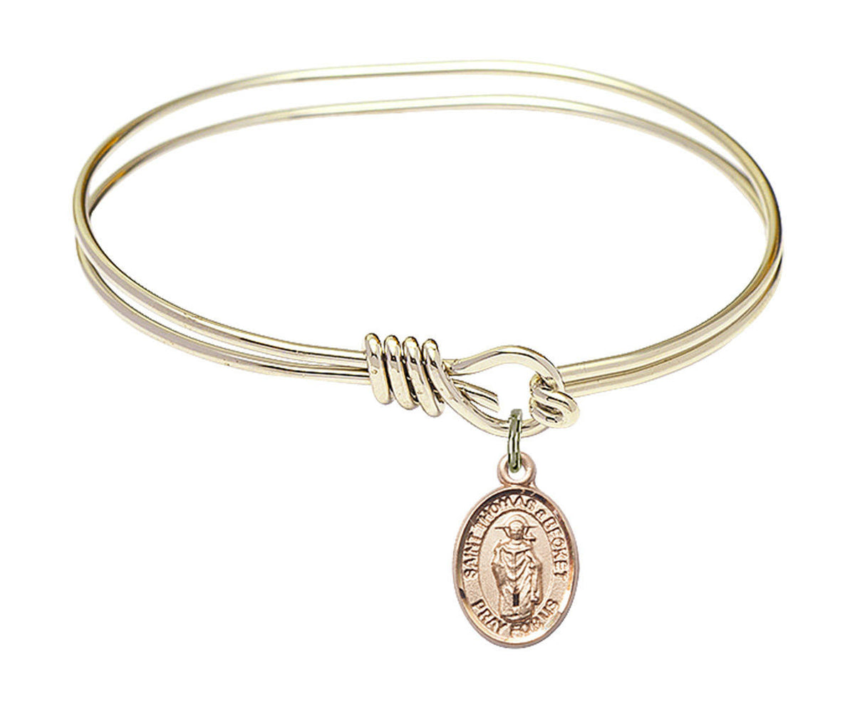 St Thomas A Becket Eye Hook Bangle Bracelet - Gold-Filled Charm 9344GF