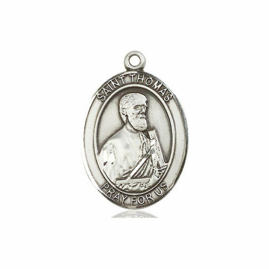 St Thomas Medal - Sterling Silver Oval Pendant 3 Sizes