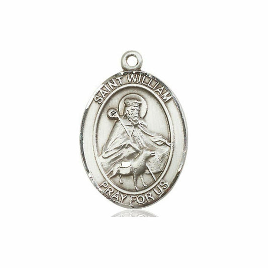 St William Medal - Sterling Silver Oval Pendant 3 Sizes