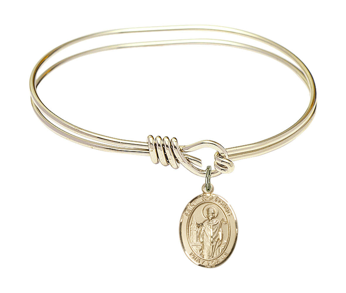 St Wolfgang Eye Hook Bangle Bracelet - Gold-Filled Charm 9323GF