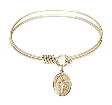 St. Wolfgang Round Eye Hook Bangle Bracelet - Gold-Filled Charm - 6.25 Inch (9323GF)