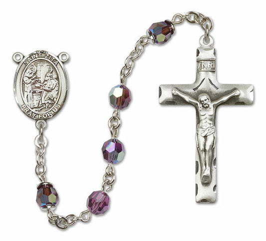 St Zita Sterling Silver Rosary - 16 Color Options 8244/0644