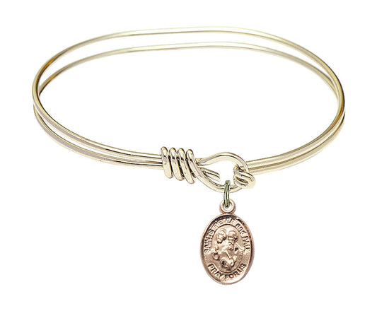 Sts Peter And Paul Eye Hook Bangle Bracelet - Gold-Filled Charm 9410GF