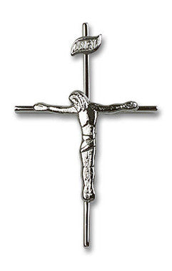 Thin Large Crucifix Pendant - Sterling Silver 1 1/4" x 3/4" (0010SS)