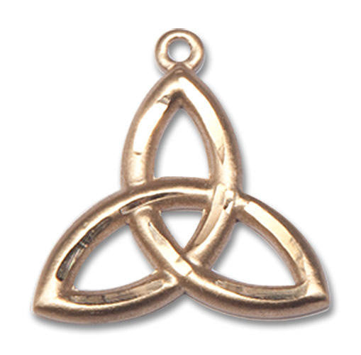 Trinity Irish Knot Pendant - 14kt Gold 3/4 x 3/4 5101