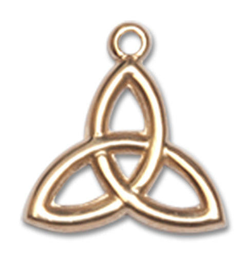 Trinity Irish Knot Pendant Charm - 14kt Gold 5100