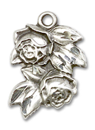 Two Rose Pedals Pendant Charm - Sterling Silver 0204SS