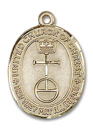 United Church of Christ Medal - 14kt Gold 7/8 x 5/8 Pendant 4236