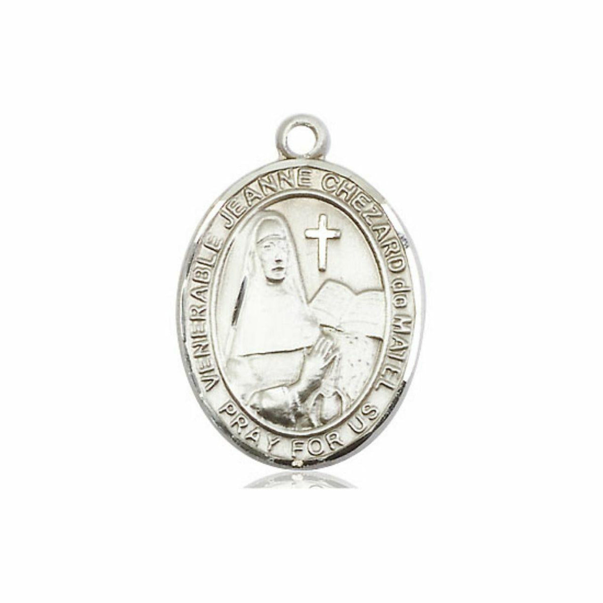 Venerable Jeanne Chezard de Matel Medal - Sterling Silver Oval Pendant 3 Sizes
