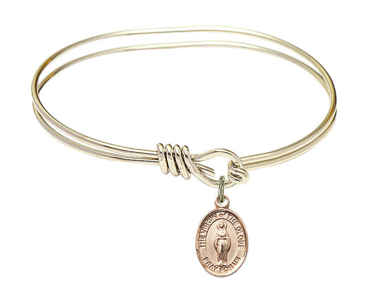Virgin of The Globe Eye Hook Bangle Bracelet - Gold-Filled Charm 9345GF
