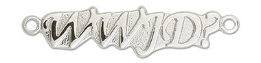 WWJD Sideways Pendant - Sterling Silver (5916SS)